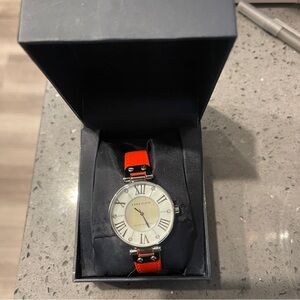 Anne Klein watch with orange band , brand new